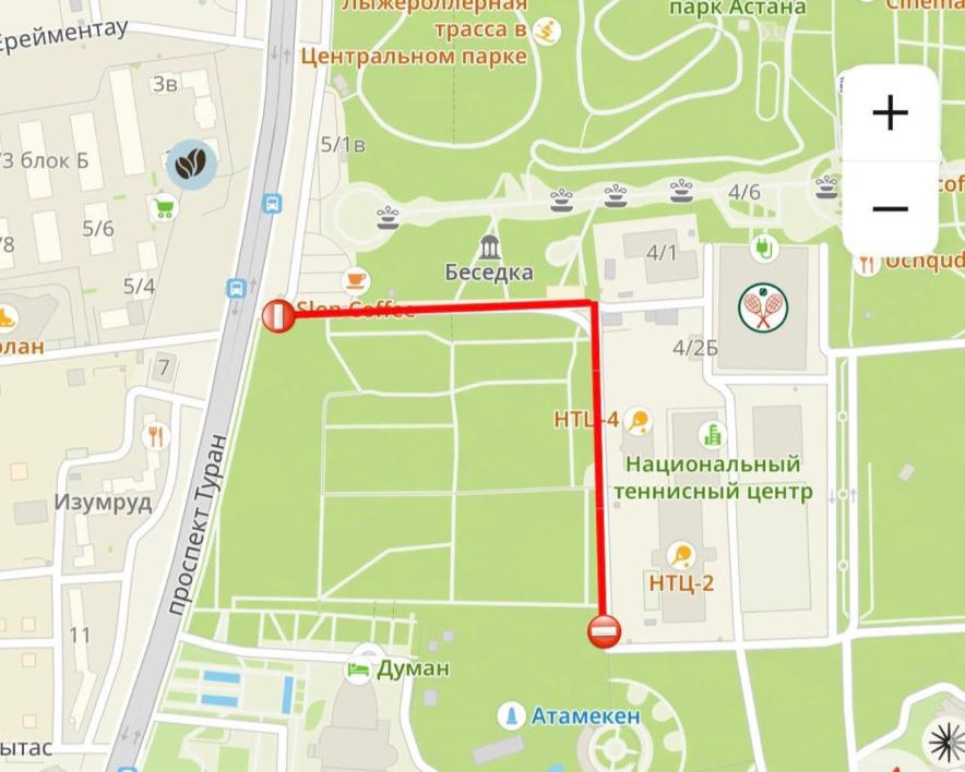 Полное перекрытие движения в центральном парке Астаны