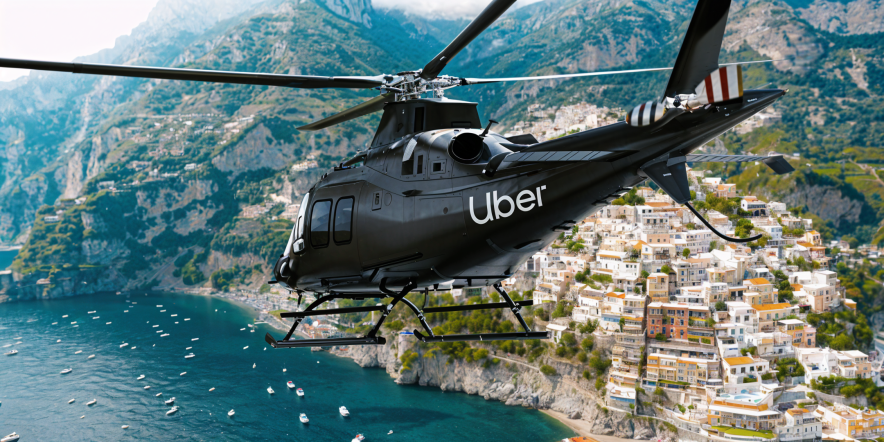 Uber запускает вертолетные такси на побережье Амальфи этим летом