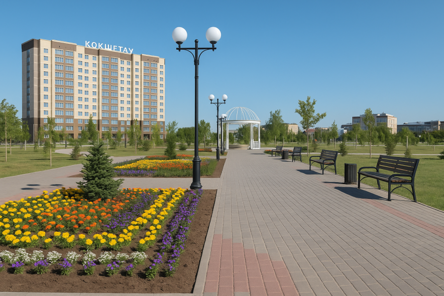 В Кокшетау системно благоустраивают городскую среду
