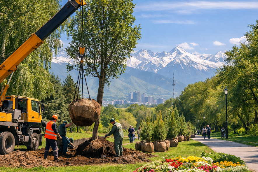 В Алматы обновят дендрологический план и увеличат высадку крупных деревьев