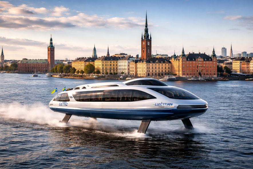 «Летающий» электропаром ускорил поездки и снизил выбросы в Стокгольме