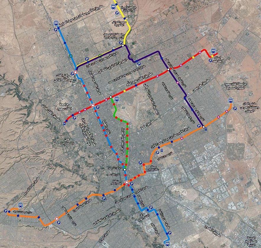 Эр-Рияд метрополитен карта