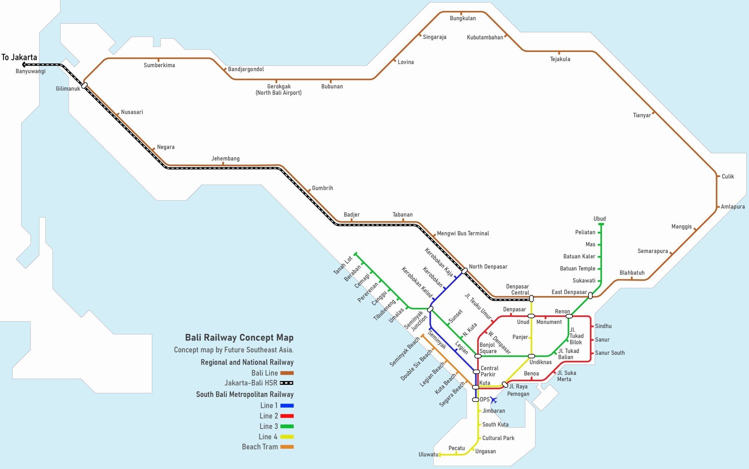 железные дороги Бали Bali LRT Urban Rail